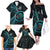 New Zealand Archery Family Matching Off The Shoulder Long Sleeve Dress and Hawaiian Shirt Aotearoa Silver Fern Maori - Polynesian Pride