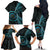 New Zealand Archery Family Matching Off The Shoulder Long Sleeve Dress and Hawaiian Shirt Aotearoa Silver Fern Maori - Polynesian Pride