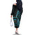 New Zealand Archery Family Matching Off The Shoulder Long Sleeve Dress and Hawaiian Shirt Aotearoa Silver Fern Maori - Polynesian Pride