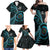 New Zealand Archery Family Matching Off Shoulder Maxi Dress and Hawaiian Shirt Aotearoa Silver Fern Maori - Polynesian Pride