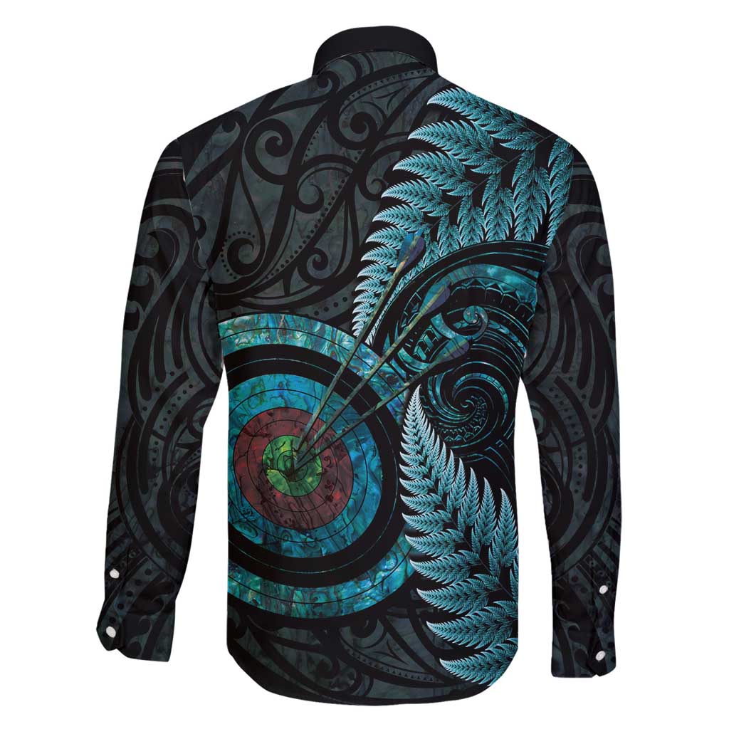 New Zealand Archery Family Matching Summer Maxi Dress and Hawaiian Shirt Aotearoa Silver Fern Maori LT14 - Polynesian Pride