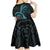New Zealand Archery Kid Short Sleeve Dress Aotearoa Silver Fern Maori - Polynesian Pride