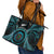 New Zealand Archery Leather Tote Bag Aotearoa Silver Fern Maori - Polynesian Pride
