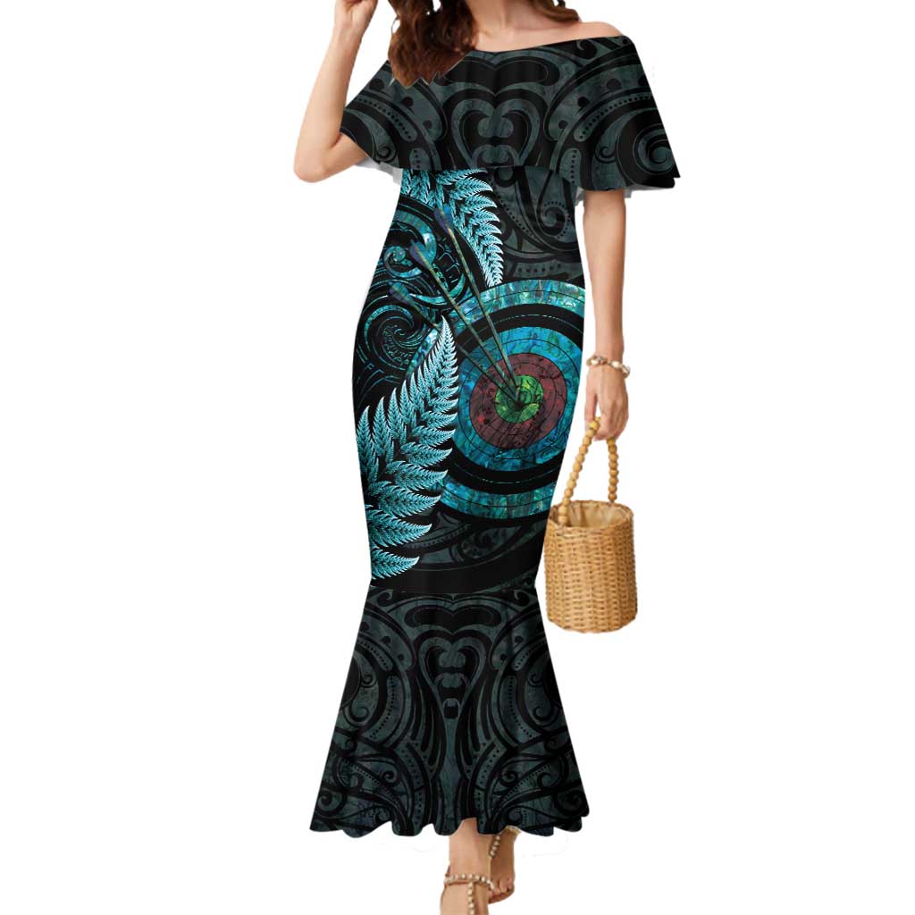 New Zealand Archery Mermaid Dress Aotearoa Silver Fern Maori - Polynesian Pride