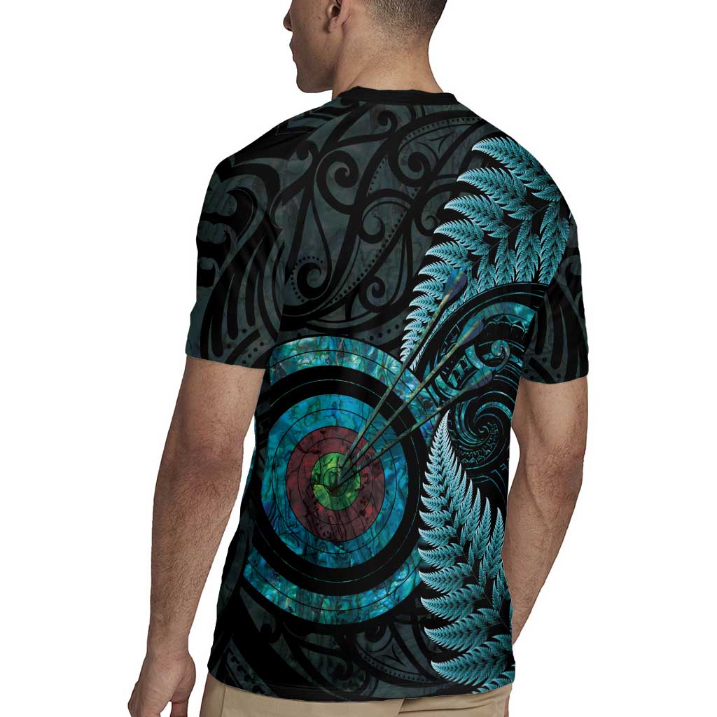 New Zealand Archery Rugby Jersey Aotearoa Silver Fern Maori - Polynesian Pride