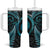 New Zealand Archery Tumbler With Handle Aotearoa Silver Fern Maori - Polynesian Pride