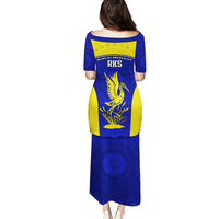 Fiji School Puletasi Ratu Kadavulevu Heron With Fijian Tapa LT14 - Polynesian Pride