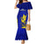 Custom Fiji School Mermaid Dress Ratu Kadavulevu Heron With Fijian Tapa LT14 Women Gold - Polynesian Pride