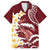 Blood Gold Polynesia Family Matching Tank Maxi Dress and Hawaiian Shirt Polynesian Frangipani With Sea Turtles