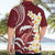 Blood Gold Polynesia Hawaiian Shirt Polynesian Frangipani With Sea Turtles