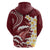 Blood Gold Polynesia Hoodie Polynesian Frangipani With Sea Turtles