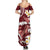 Blood Gold Polynesia Summer Maxi Dress Polynesian Frangipani With Sea Turtles