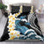 Black Polynesia Bedding Set Polynesian Frangipani With Sea Turtles