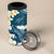 Dark Teal Polynesia 4 in 1 Can Cooler Tumbler Polynesian Frangipani With Sea Turtles