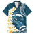 Dark Teal Polynesia Hawaiian Shirt Polynesian Frangipani With Sea Turtles