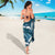Dark Teal Polynesia Sarong Polynesian Frangipani With Sea Turtles