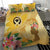 Polynesia Childhood Cancer Awareness Bedding Set Be Bold Go Gold Polynesian Art