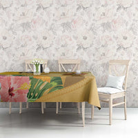 Polynesia Childhood Cancer Awareness Tablecloth Be Bold Go Gold Polynesian Art