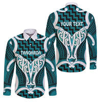 Aotearoa Atua Tangaroa Personalised Family Matching Tank Maxi Dress and Hawaiian Shirt God Of The Sea Maori Whale Tail Cyan