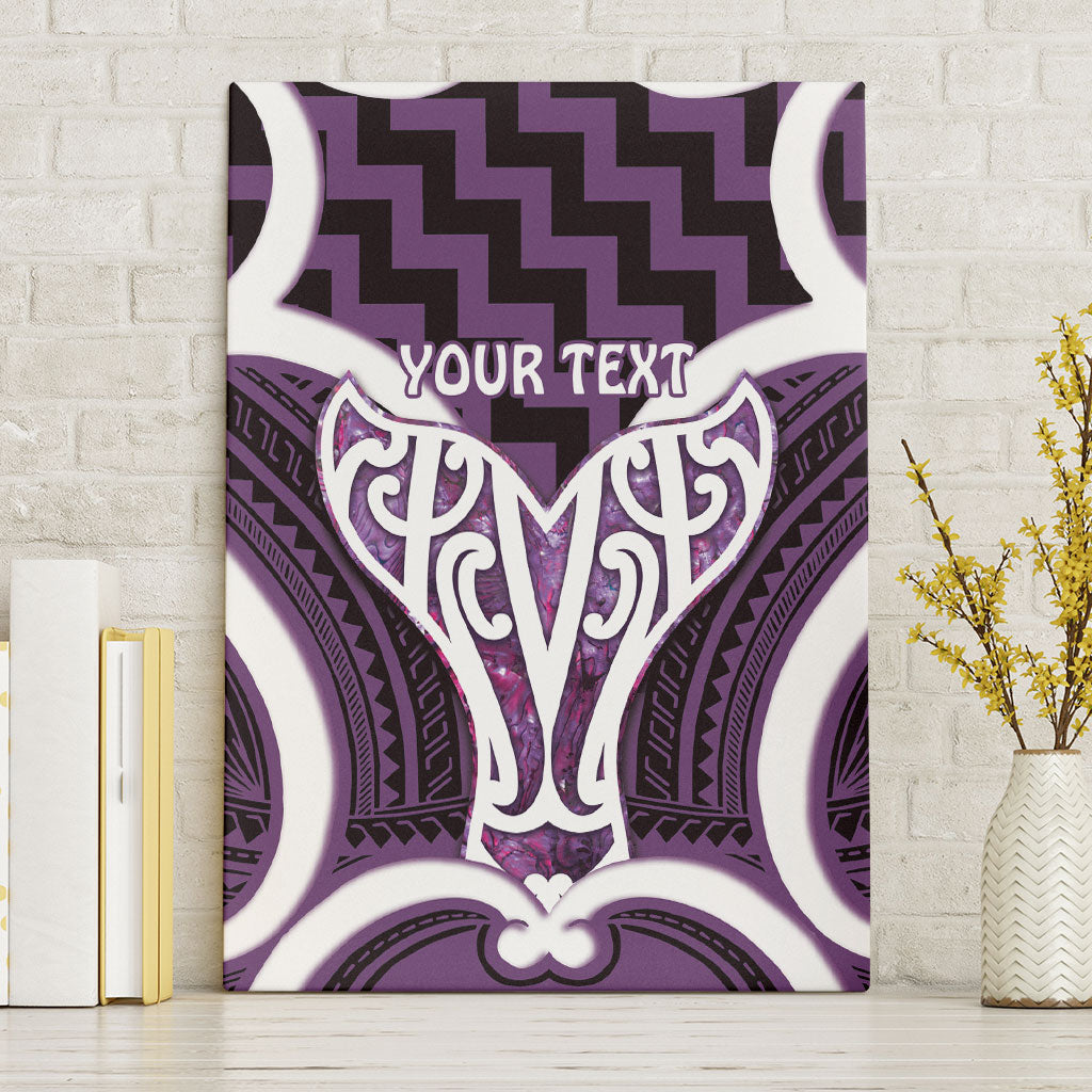 Aotearoa Atua Tangaroa Personalised Canvas Wall Art God Of The Sea Maori Whale Tail Purple LT14 Without Frame Purple - Polynesian Pride