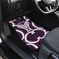 Aotearoa Atua Tangaroa Personalised Car Mats God Of The Sea Maori Whale Tail Purple