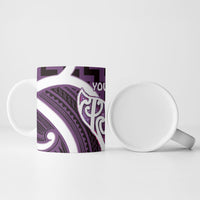 Aotearoa Atua Tangaroa Personalised Ceramic Mug God Of The Sea Maori Whale Tail Purple