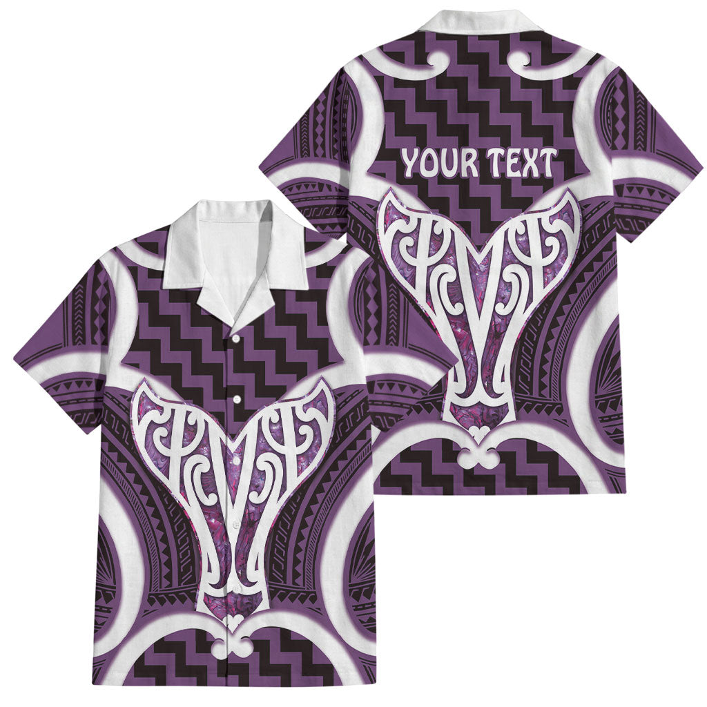 Aotearoa Atua Tangaroa Personalised Family Matching Off Shoulder Maxi Dress and Hawaiian Shirt God Of The Sea Maori Whale Tail Purple