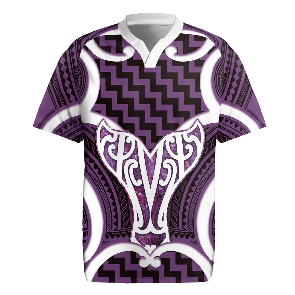 Aotearoa Atua Tangaroa Personalised Rugby Jersey God Of The Sea Maori Whale Tail Purple LT14 Purple - Polynesian Pride