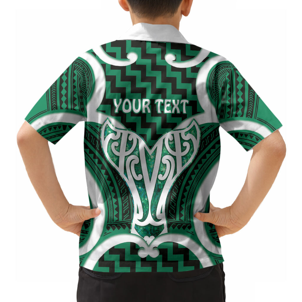 Aotearoa Atua Tangaroa Personalised Hawaiian Shirt God Of The Sea Maori Whale Tail Green