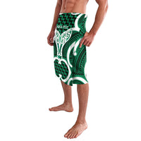Aotearoa Atua Tangaroa Personalised Lavalava God Of The Sea Maori Whale Tail Green