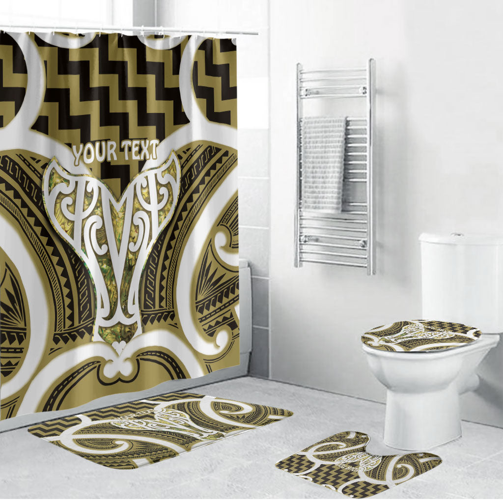 Aotearoa Atua Tangaroa Personalised Bathroom Set God Of The Sea Maori Whale Tail Yellow LT14 Bathroom Set (4 pcs) Yellow - Polynesian Pride