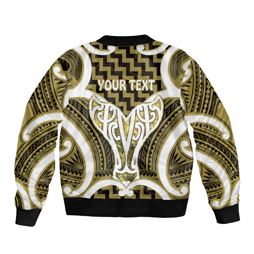 Aotearoa Atua Tangaroa Personalised Bomber Jacket God Of The Sea Maori Whale Tail Yellow