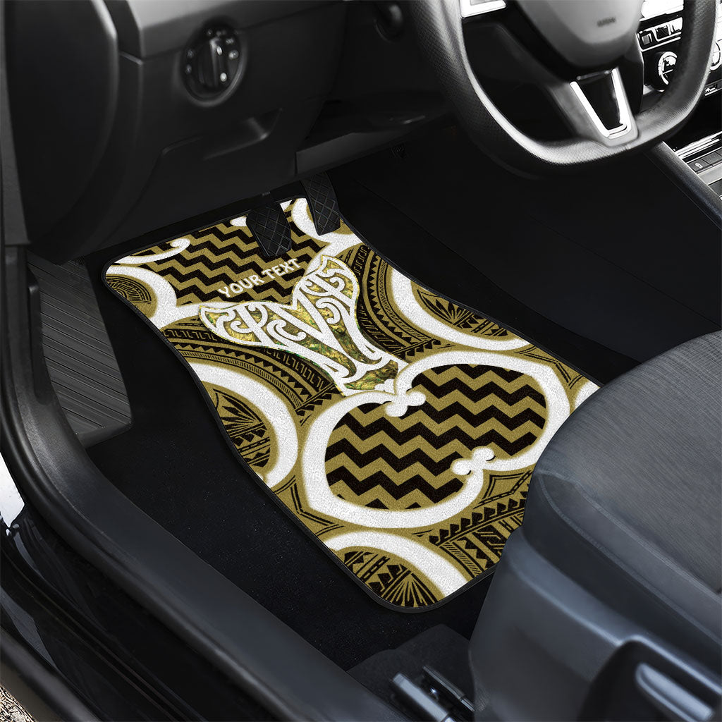 Aotearoa Atua Tangaroa Personalised Car Mats God Of The Sea Maori Whale Tail Yellow