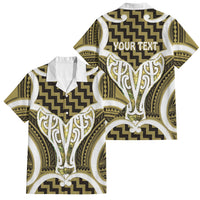 Aotearoa Atua Tangaroa Personalised Family Matching Tank Maxi Dress and Hawaiian Shirt God Of The Sea Maori Whale Tail Yellow