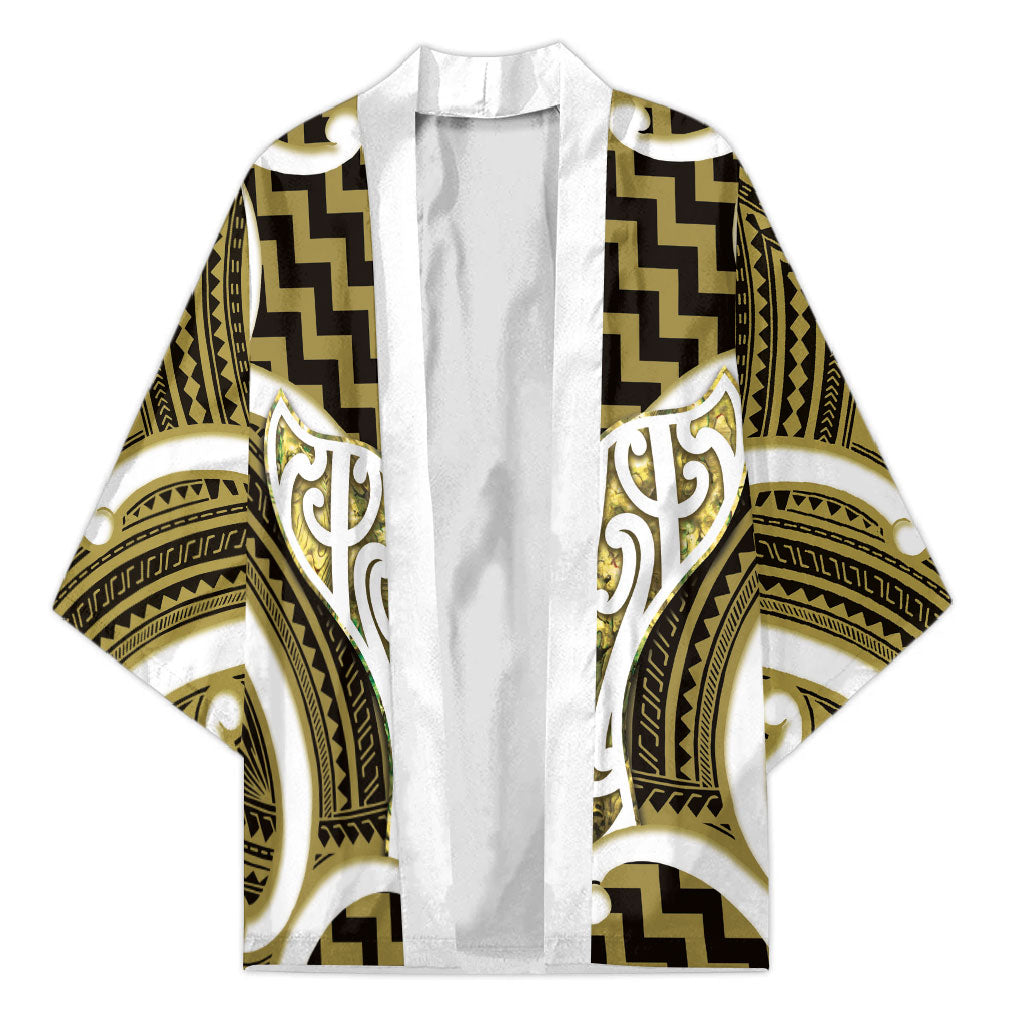 Aotearoa Atua Tangaroa Personalised Kimono God Of The Sea Maori Whale Tail Yellow LT14 Unisex Yellow - Polynesian Pride