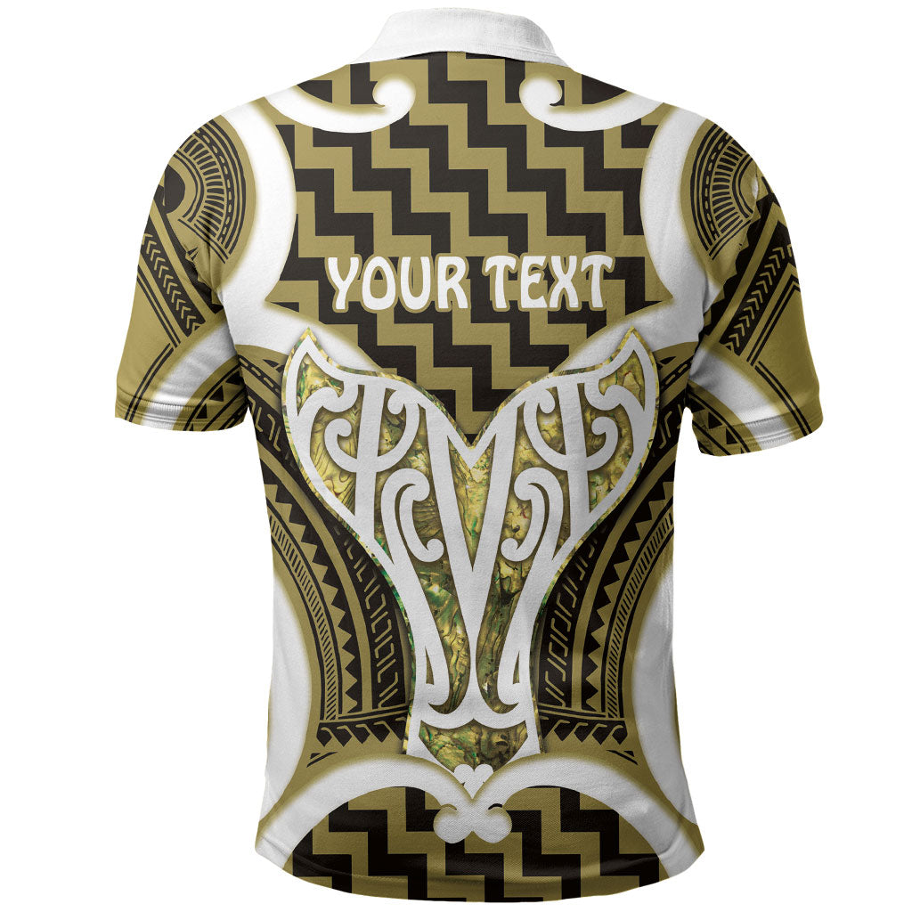 Aotearoa Atua Tangaroa Personalised Polo Shirt God Of The Sea Maori Whale Tail Yellow