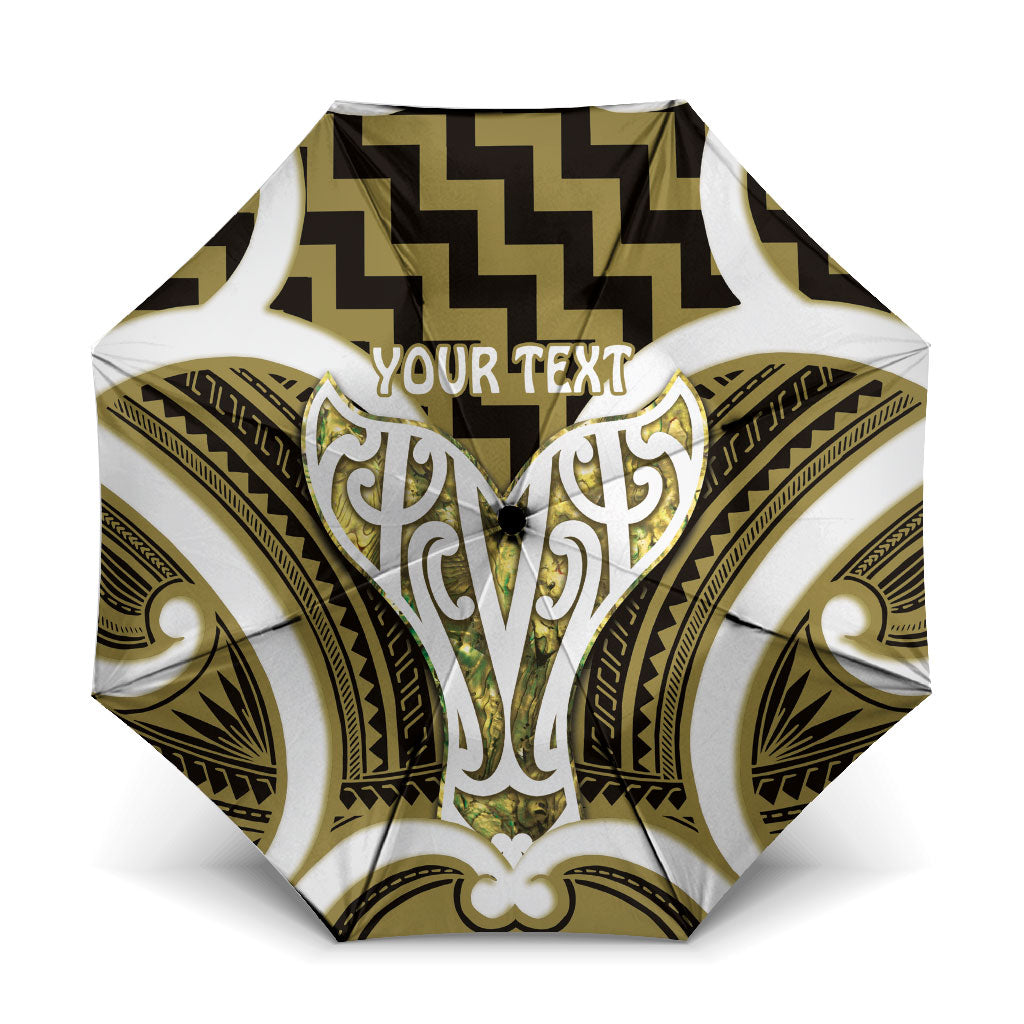 Aotearoa Atua Tangaroa Personalised Umbrella God Of The Sea Maori Whale Tail Yellow LT14 One Size Folded 11.42 inch Opened Diameter 37.4 inch Yellow - Polynesian Pride