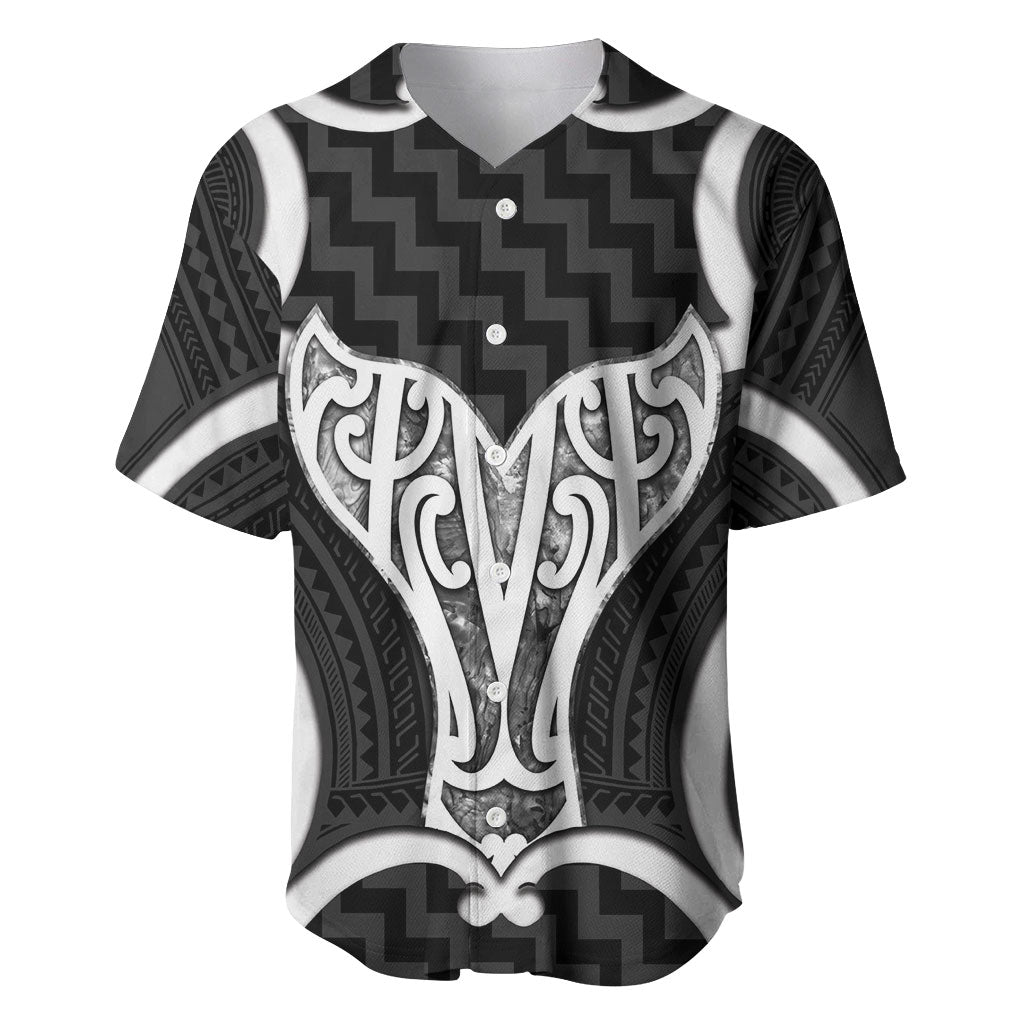 Aotearoa Atua Tangaroa Personalised Baseball Jersey God Of The Sea Maori Whale Tail Black LT14 Black - Polynesian Pride