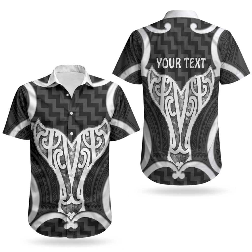 Aotearoa Atua Tangaroa Personalised Couples Matching Summer Maxi Dress and Hawaiian Shirt God Of The Sea Maori Whale Tail Black