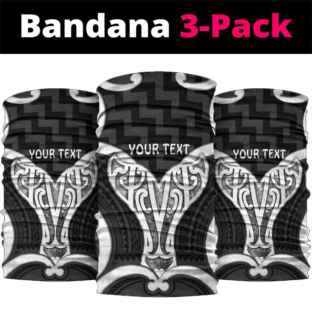 Aotearoa Atua Tangaroa Personalised Neck Gaiter God Of The Sea Maori Whale Tail Black LT14 package One Size: 25*50cm Black - Polynesian Pride
