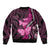 Think Pink Breast Cancer Awareness Bomber Jacket Butterfly Aboriginal Mix Polynesian Pattern