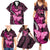 Think Pink Breast Cancer Awareness Family Matching Summer Maxi Dress and Hawaiian Shirt Butterfly Aboriginal Mix Polynesian Pattern