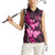 Think Pink Breast Cancer Awareness Women Sleeveless Polo Shirt Butterfly Aboriginal Mix Polynesian Pattern