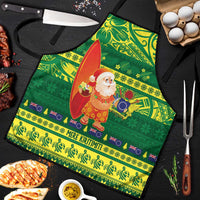 Cook Islands Christmas Apron Surfing Santa Mere Kiritimiti - Polynesian Pride