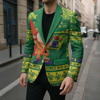 Cook Islands Christmas Blazer Surfing Santa Mere Kiritimiti - Polynesian Pride