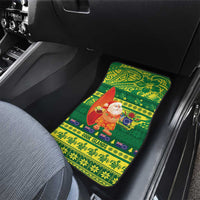 Cook Islands Christmas Car Mats Surfing Santa Mere Kiritimiti - Polynesian Pride