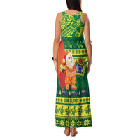 Cook Islands Christmas Family Matching Tank Maxi Dress and Hawaiian Shirt Surfing Santa Mere Kiritimiti - Polynesian Pride