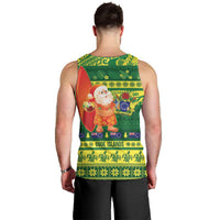 Cook Islands Christmas Men Tank Top Surfing Santa Mere Kiritimiti - Polynesian Pride