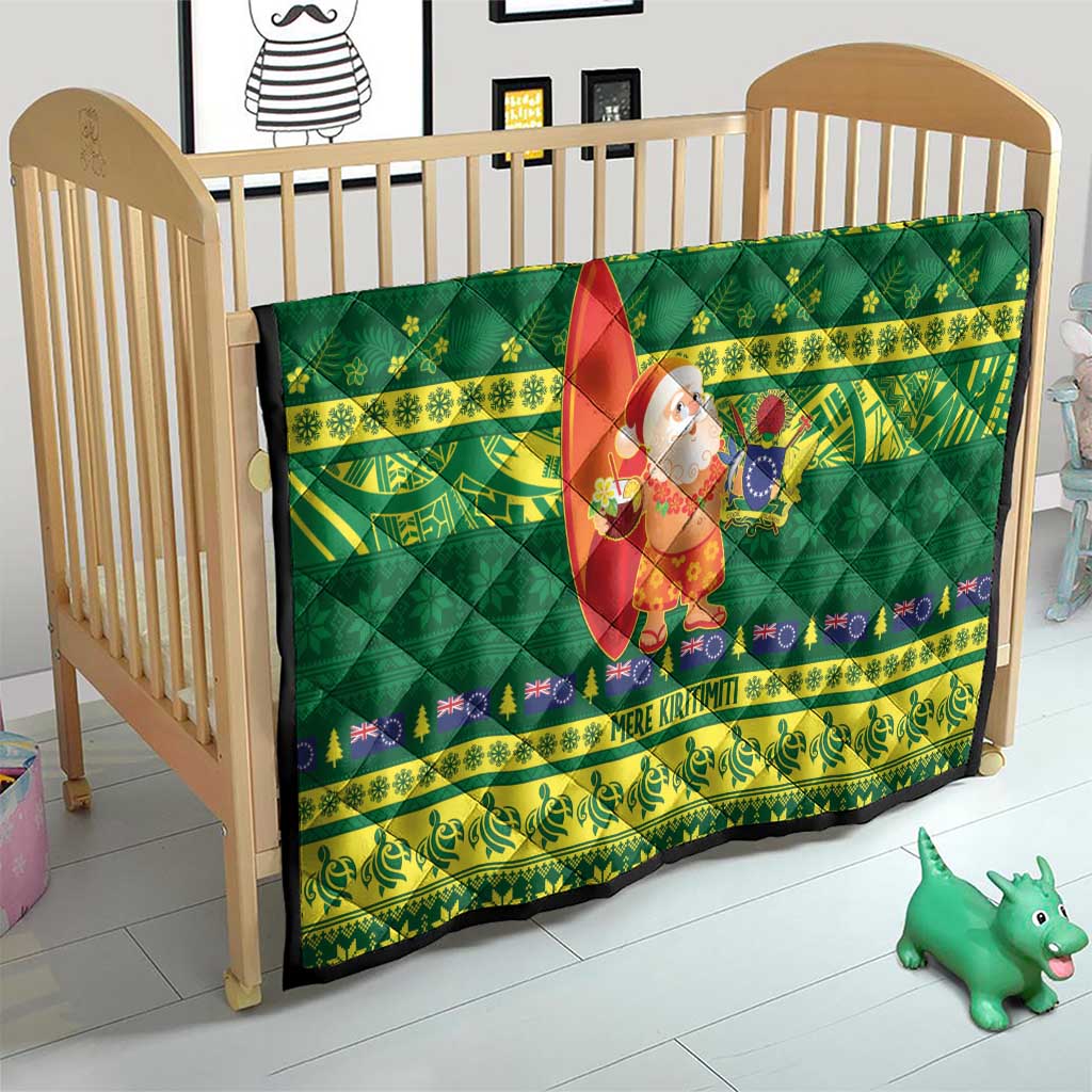 Cook Islands Christmas Quilt Surfing Santa Mere Kiritimiti - Polynesian Pride