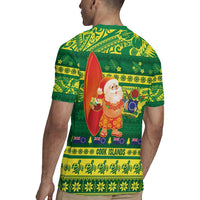 Cook Islands Christmas Rugby Jersey Surfing Santa Mere Kiritimiti - Polynesian Pride